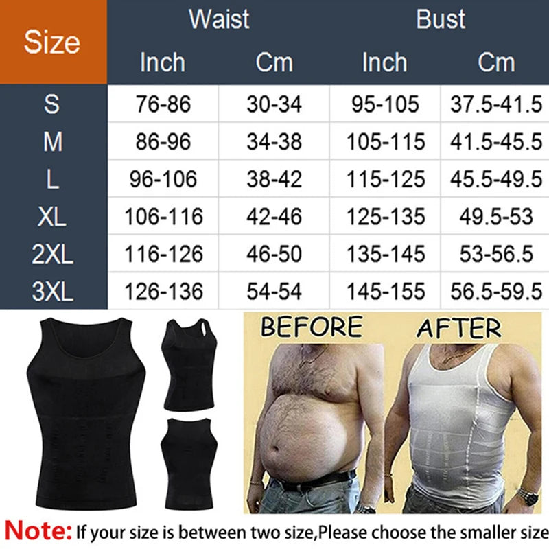 Men's Slimming Compression Vest – Tummy & Waist Shaper