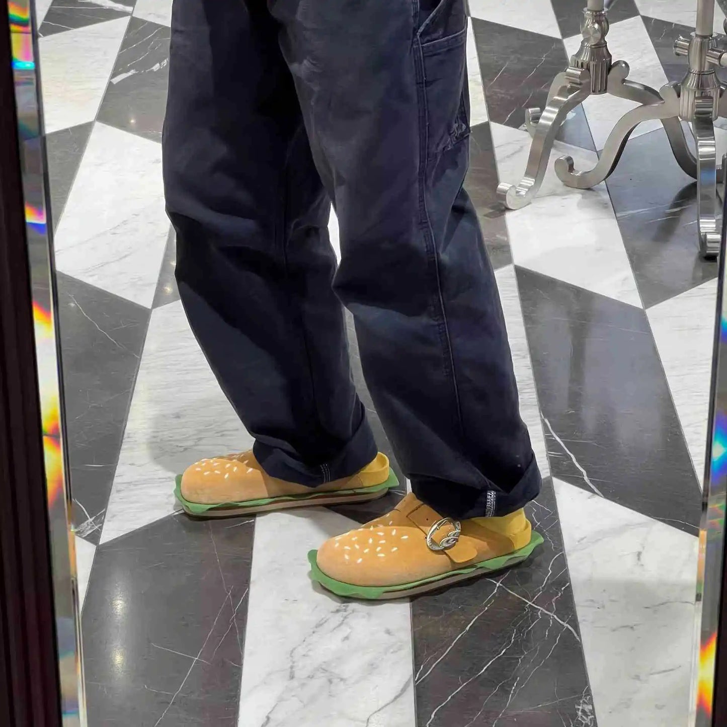 Burger Slippers – Funny Platform Clogs for Indoor & Outdoor Wear