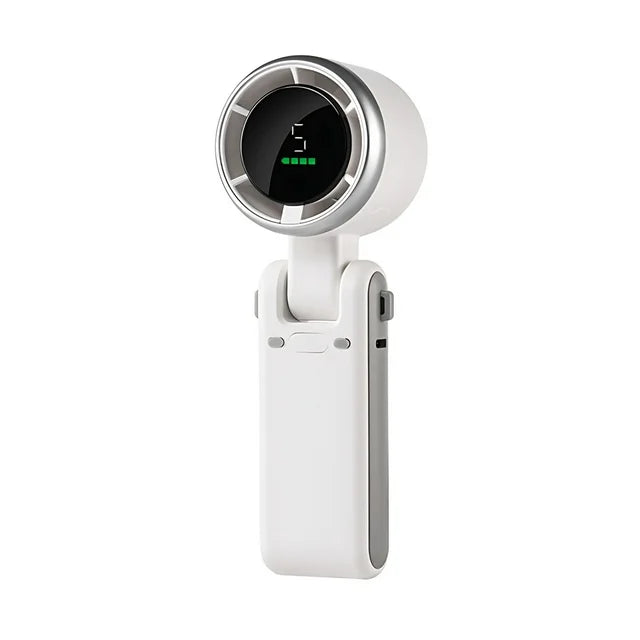 Portable Handheld Mini Fan – Foldable, Rechargeable 3600mAh, 100-Speed Turbo Cooling