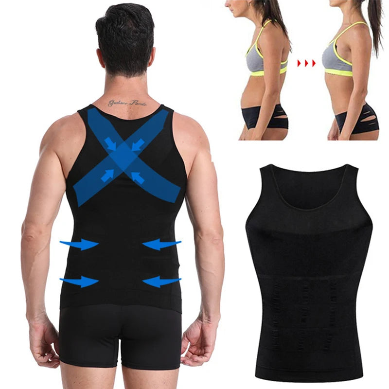 Men's Slimming Compression Vest – Tummy & Waist Shaper