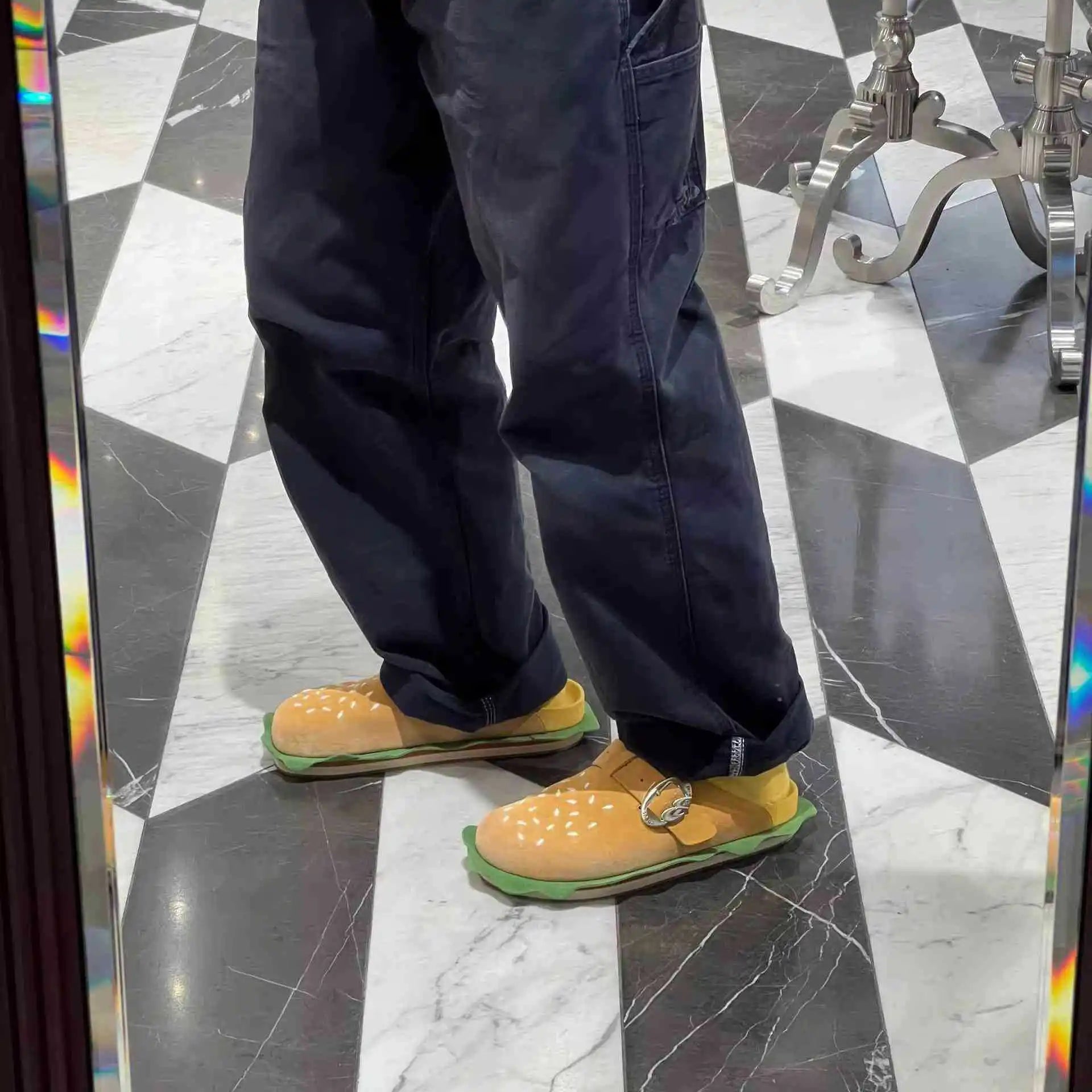 Burger Slippers  – Funny Platform Clogs for Indoor & Outdoor Wear