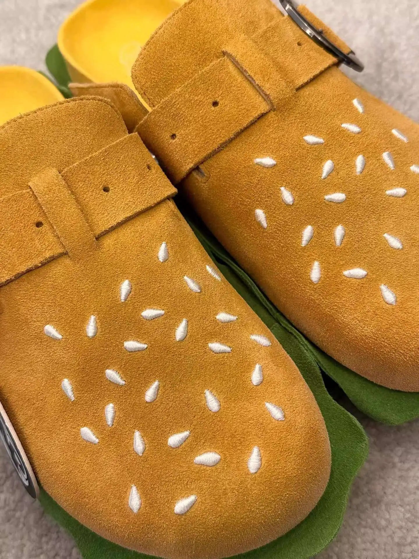 Burger Slippers  – Funny Platform Clogs for Indoor & Outdoor Wear