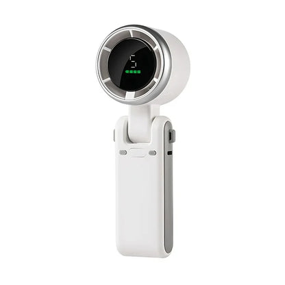 Portable Handheld Mini Fan – Foldable, Rechargeable 3600mAh, 100-Speed Turbo Cooling