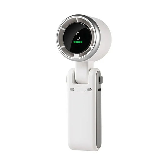 Portable Handheld Mini Fan – Foldable, Rechargeable 3600mAh, 100-Speed Turbo Cooling